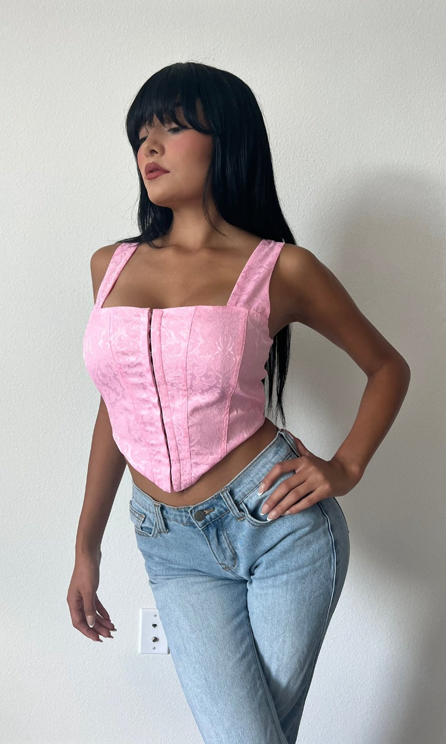 Gia Corset Top (Hot Pink) – Velorella