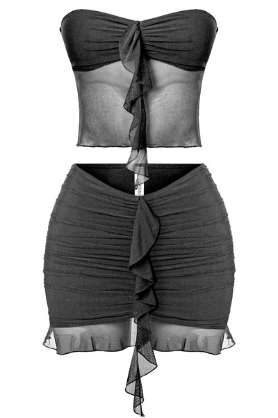 Ecco Mesh Skirt Set (Black)