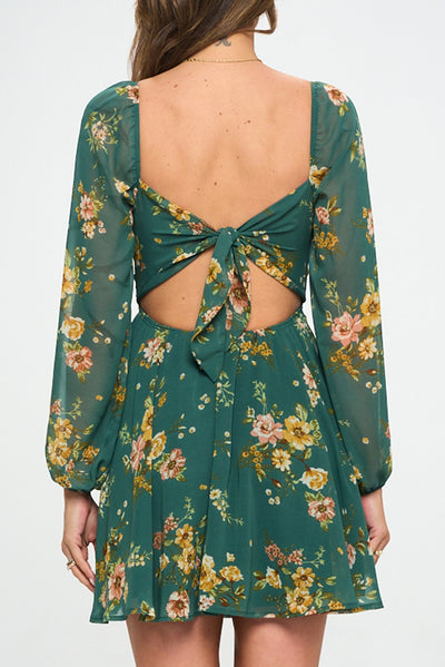 Nina Floral Dress (Green)