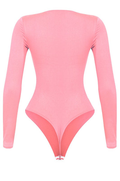 Heidi Scoopneck Bodysuit (Pink)