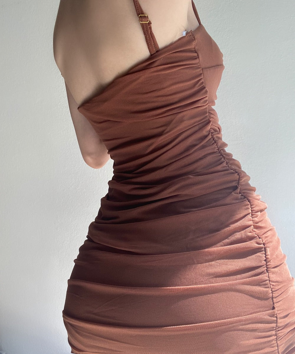 Zorta Mesh Dress (Chocolate)