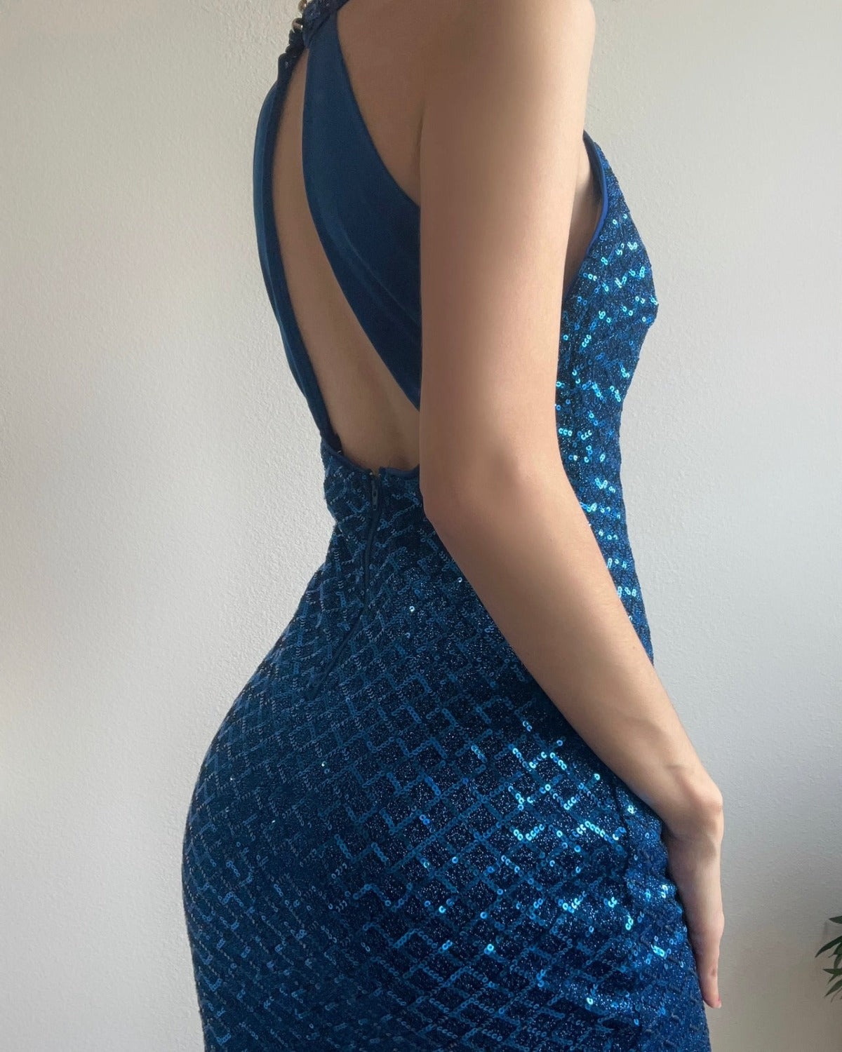 Zayla Sequin Dress (Royal Blue)