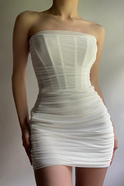 Scarletta Bodycon Dress (White)