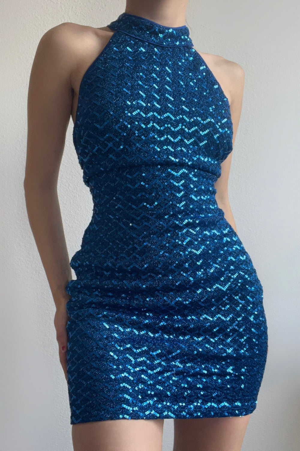 Zayla Sequin Dress (Royal Blue)