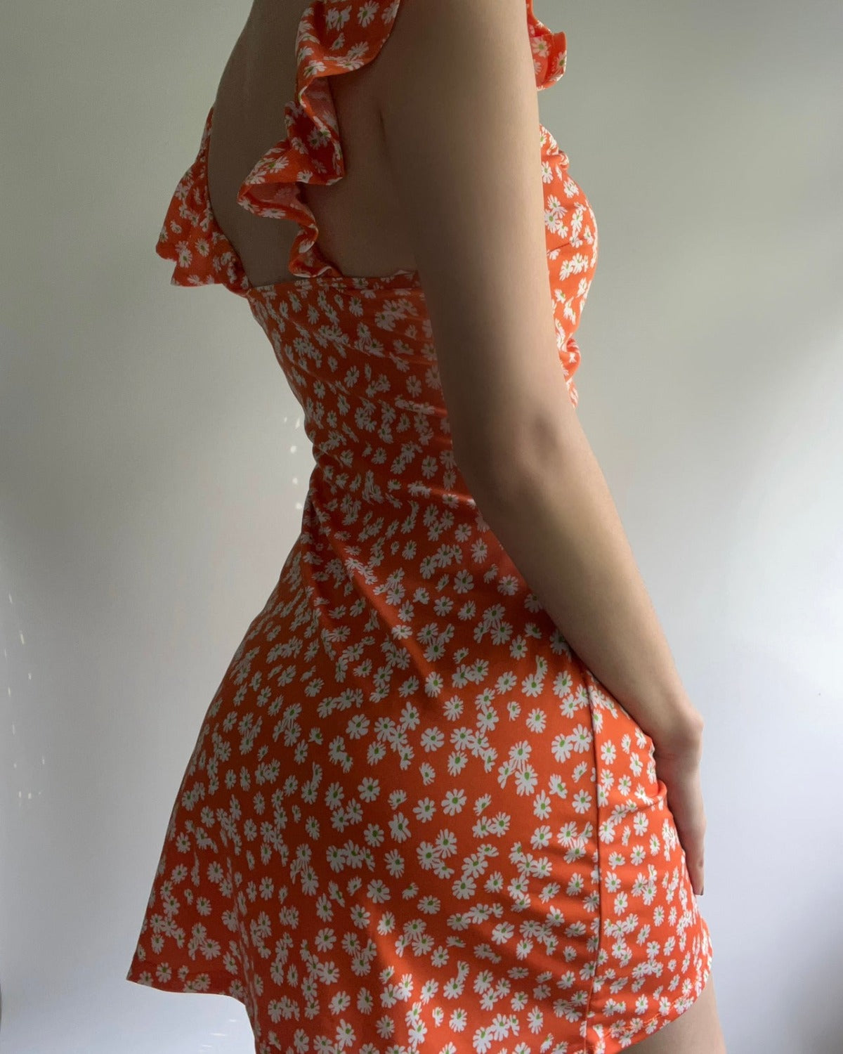 Miley Floral Dress (Orange)