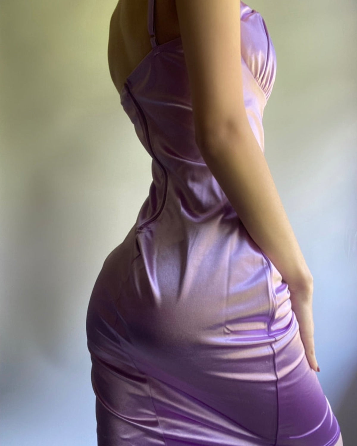 Blaire Satin Dress (Lavender)
