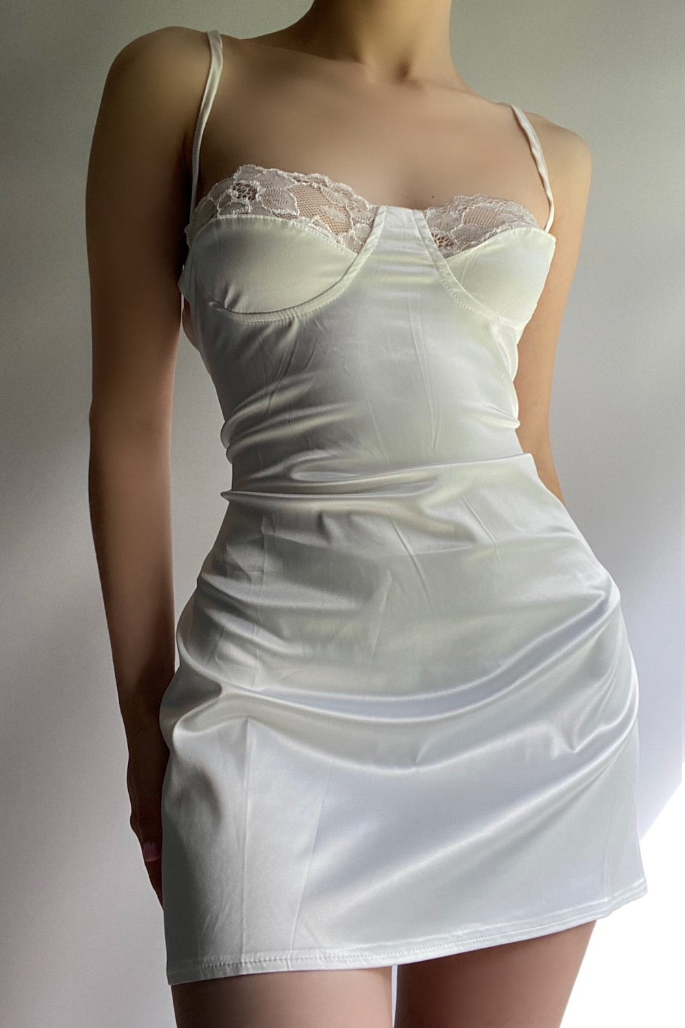 Madison Slip Dress (White)