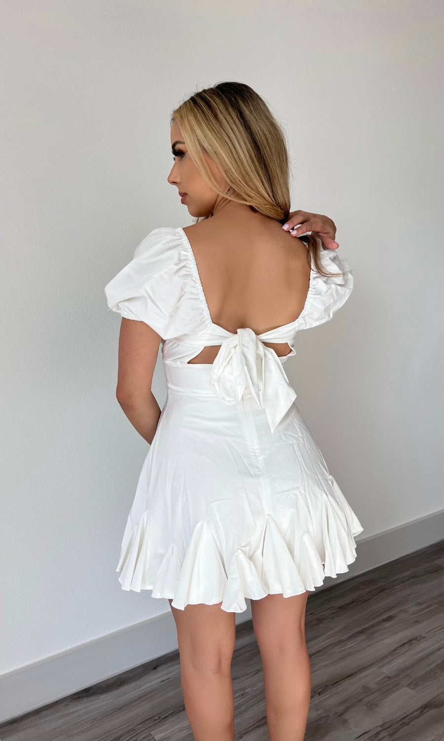 Little Miss Ruffled Dress (White)